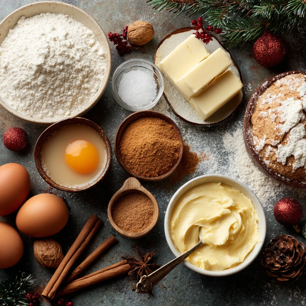 ingredients used in Eggnog Cream Puffs Recipe