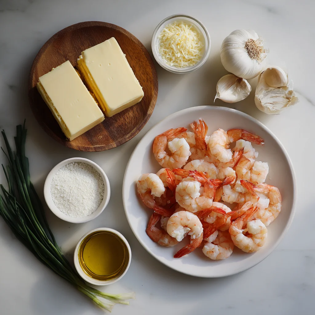 ingredients used in recipe Creamy Garlic Butter Shrimp Lasagna Recipe
