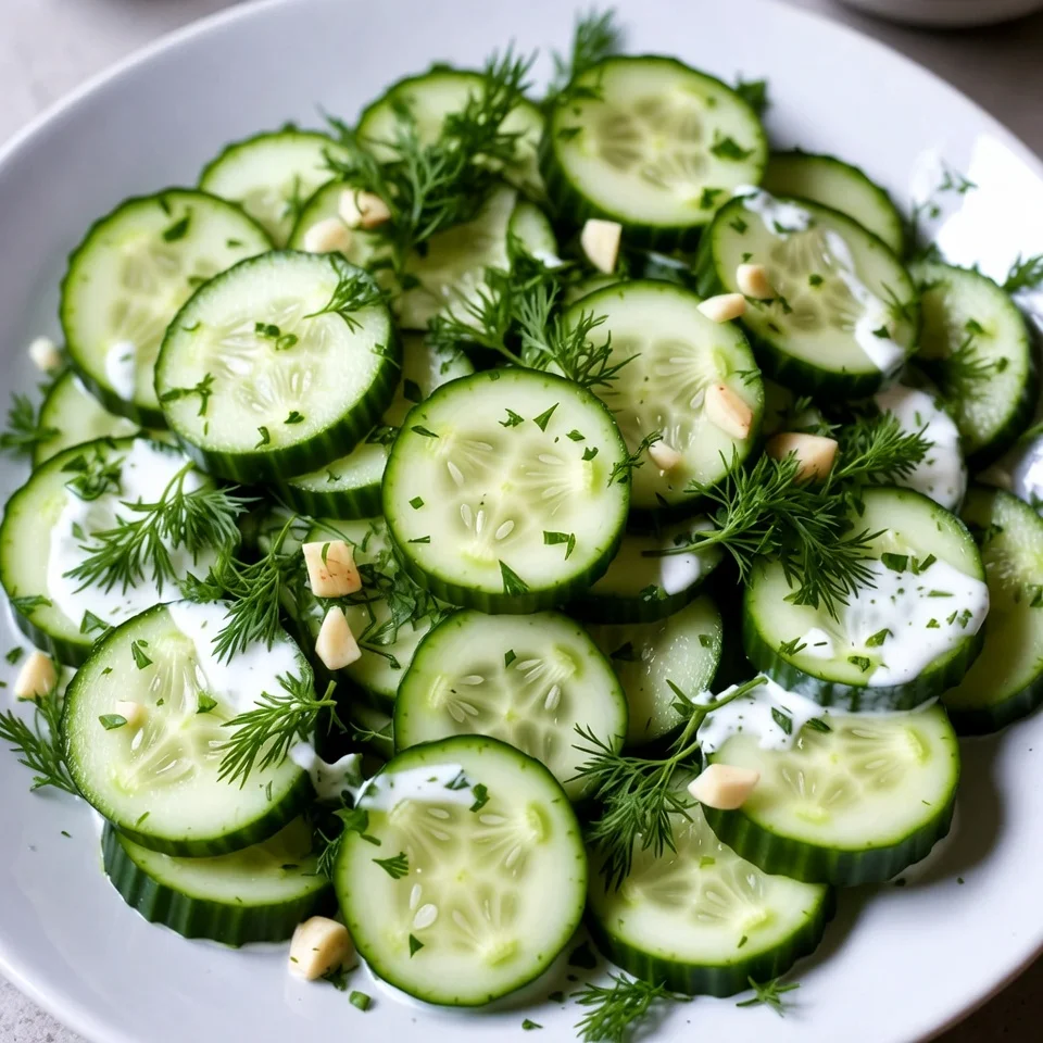 Garlic Dill Cucumber Salad
