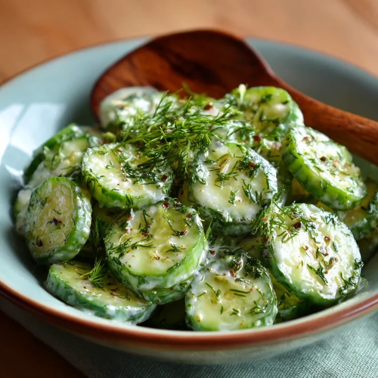 Garlic Dill Cucumber Salad