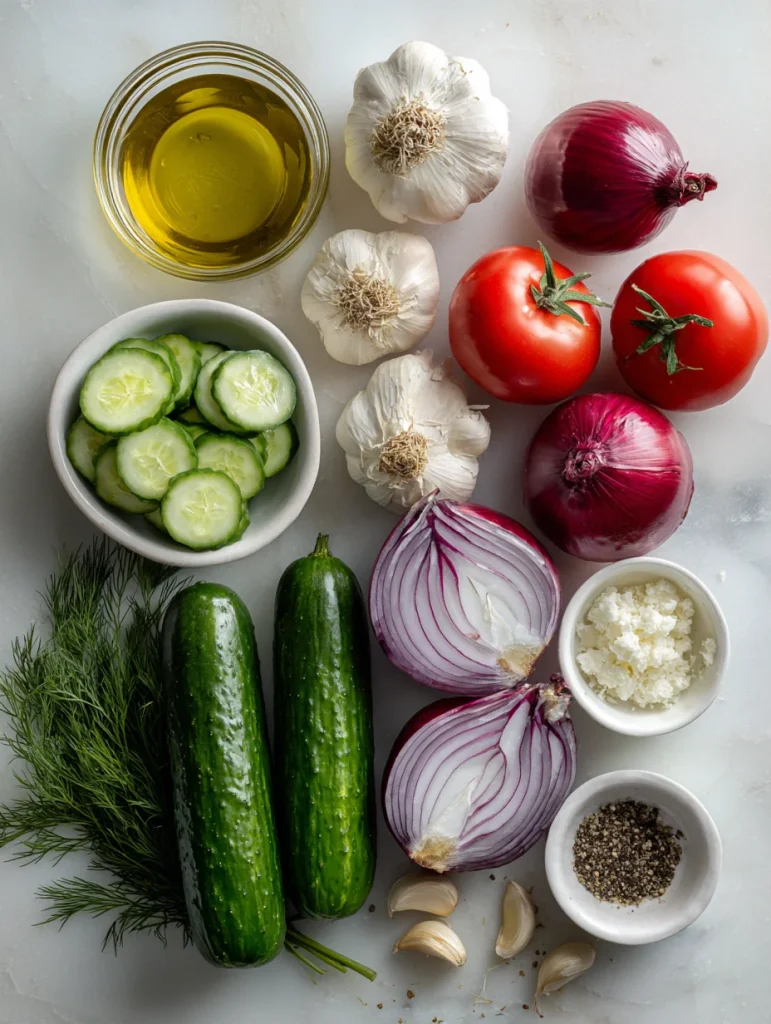 Ingredients Garlic Dill Cucumber Salad