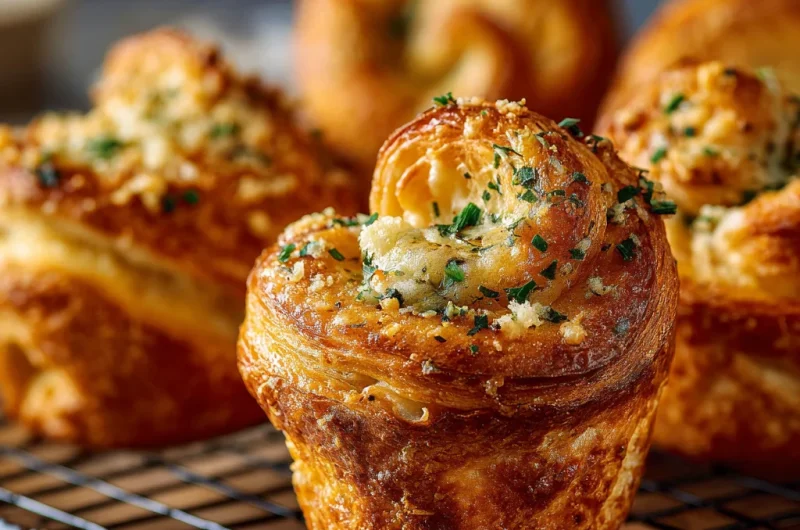 Golden Garlic Parmesan Cruffins Recipe