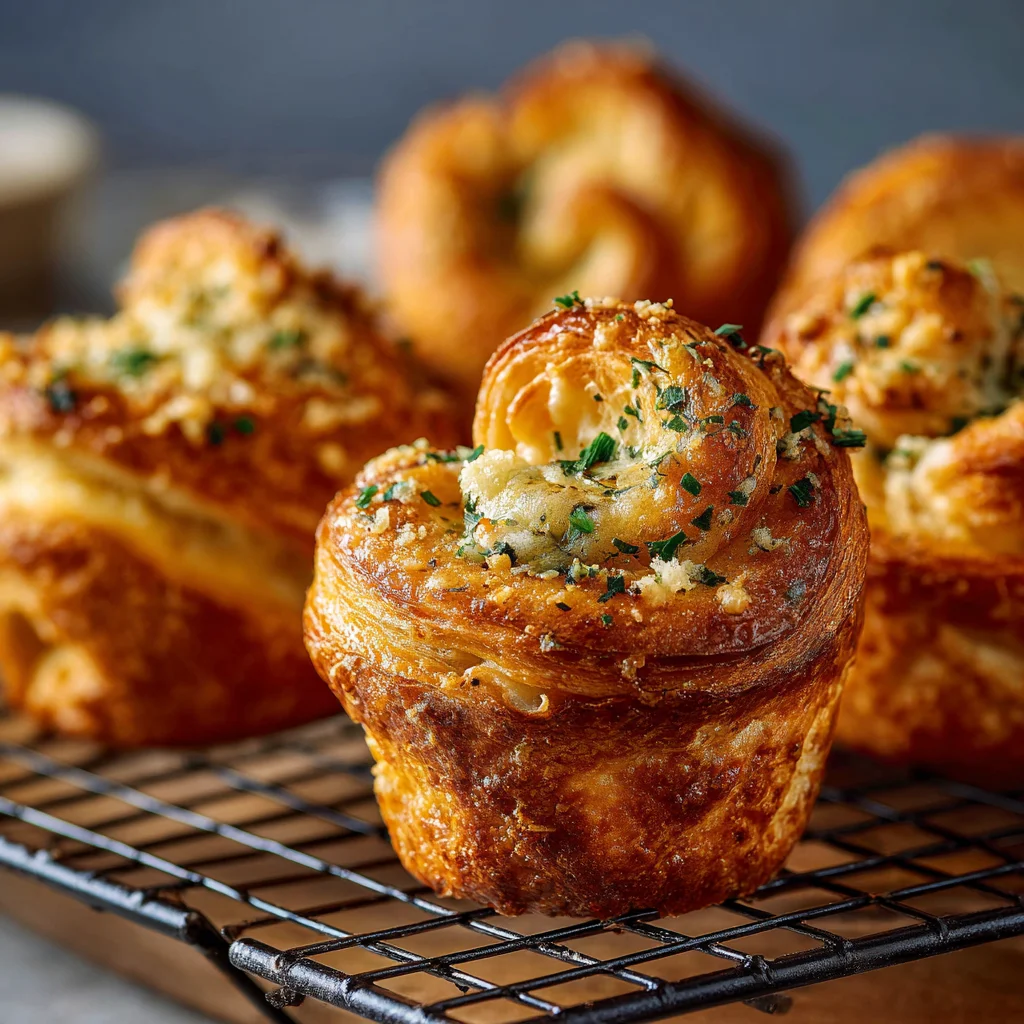 Golden Garlic Parmesan Cruffins Recipe