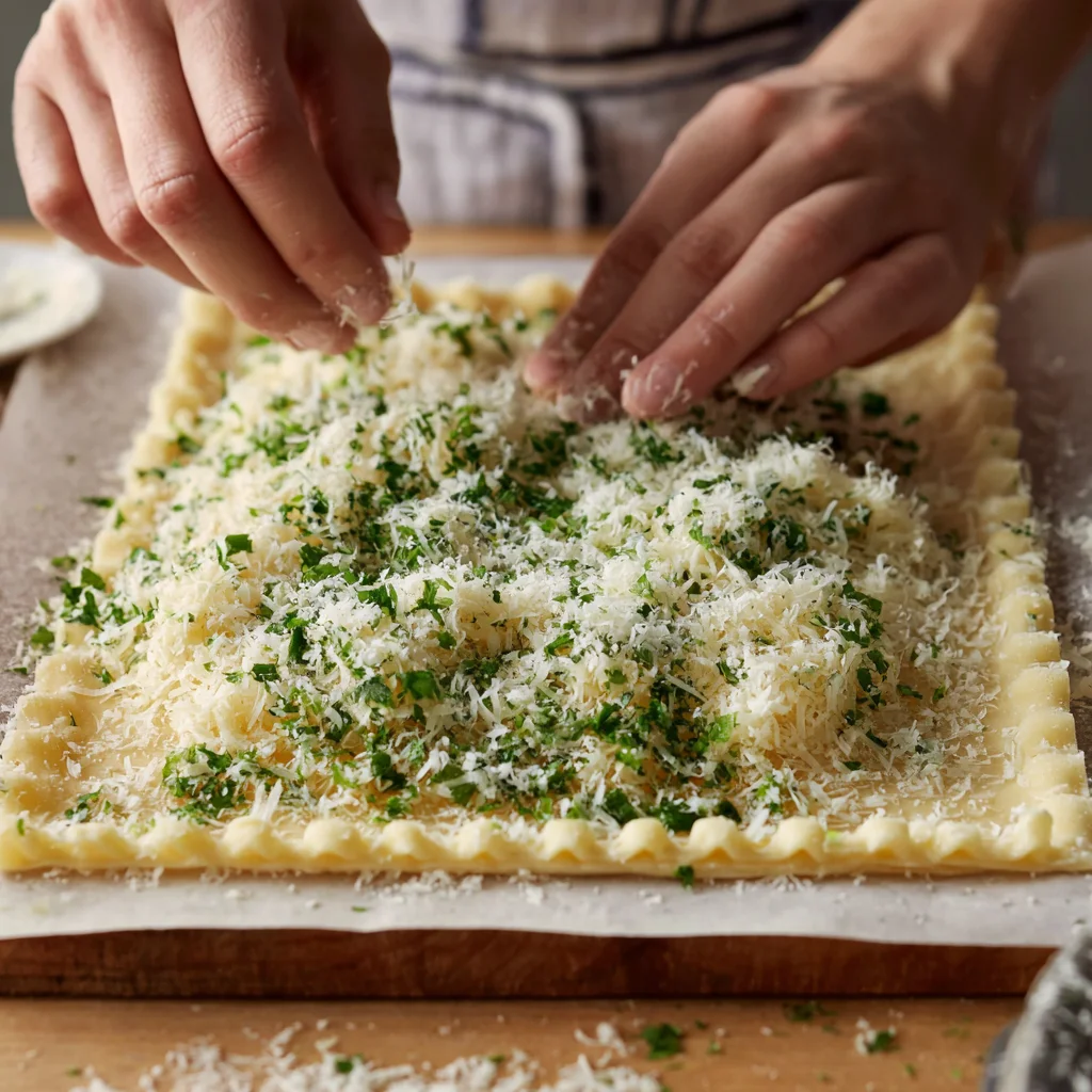 Unroll the puff pastry onto a lightly floured surface