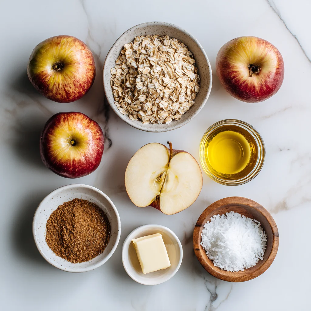 ingredients Healthy Apple Crisp with Coconut Topping Recipe
