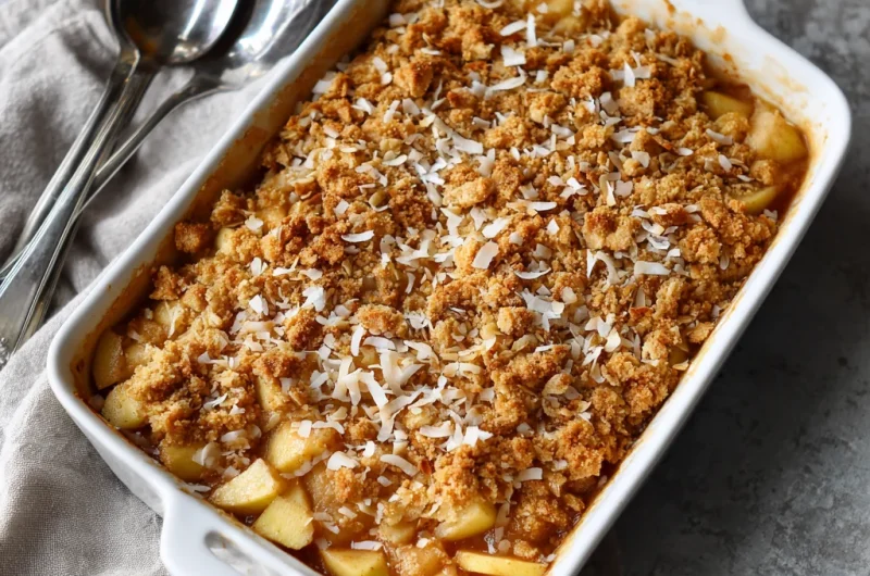 Healthy Apple Crisp with Coconut Topping Recipe