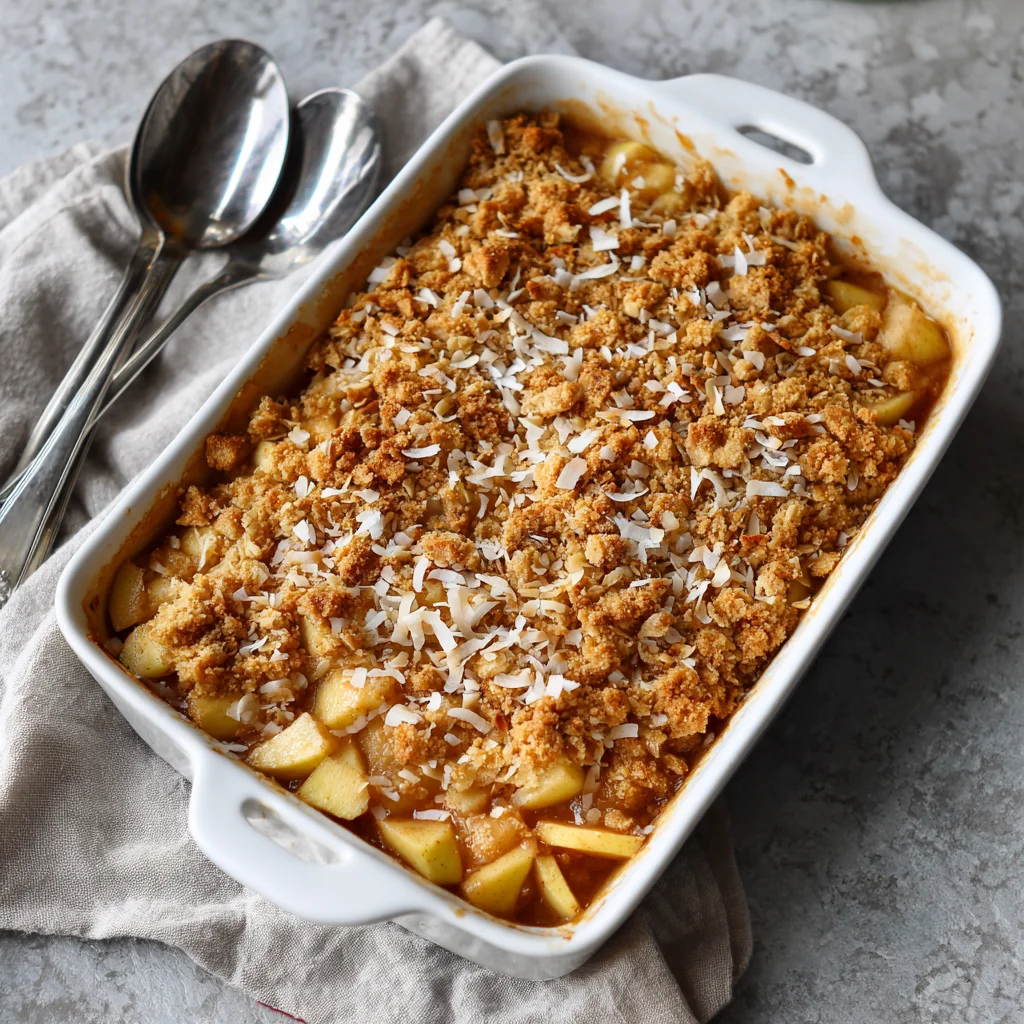 Healthy Apple Crisp with Coconut Topping Recipe