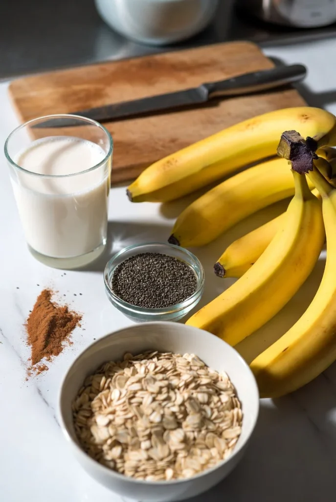 ingredients used Healthy Banana Overnight Oats