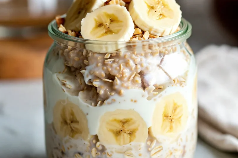 Healthy Banana Overnight Oats Recipe
