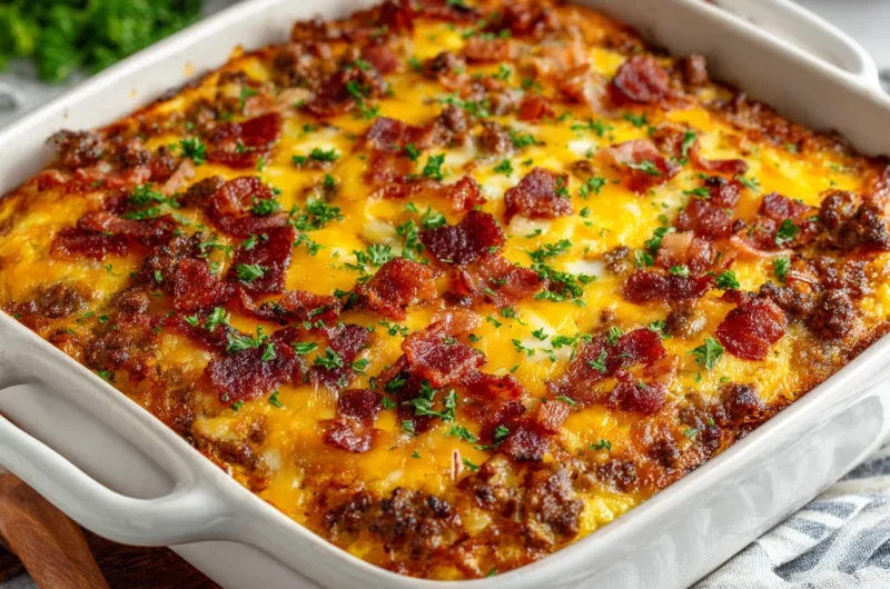 Low Carb Bacon Cheeseburger Casserole Recipe