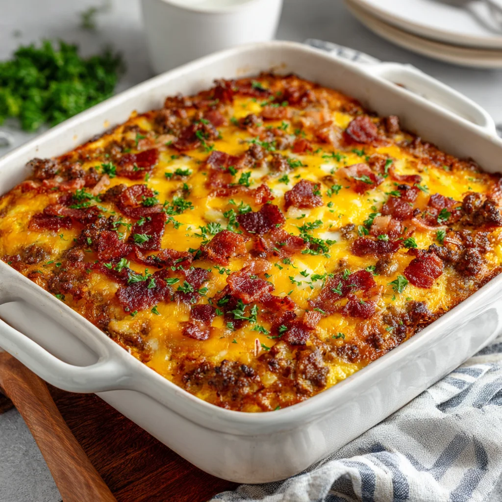 Low Carb Bacon Cheeseburger Casserole Recipe