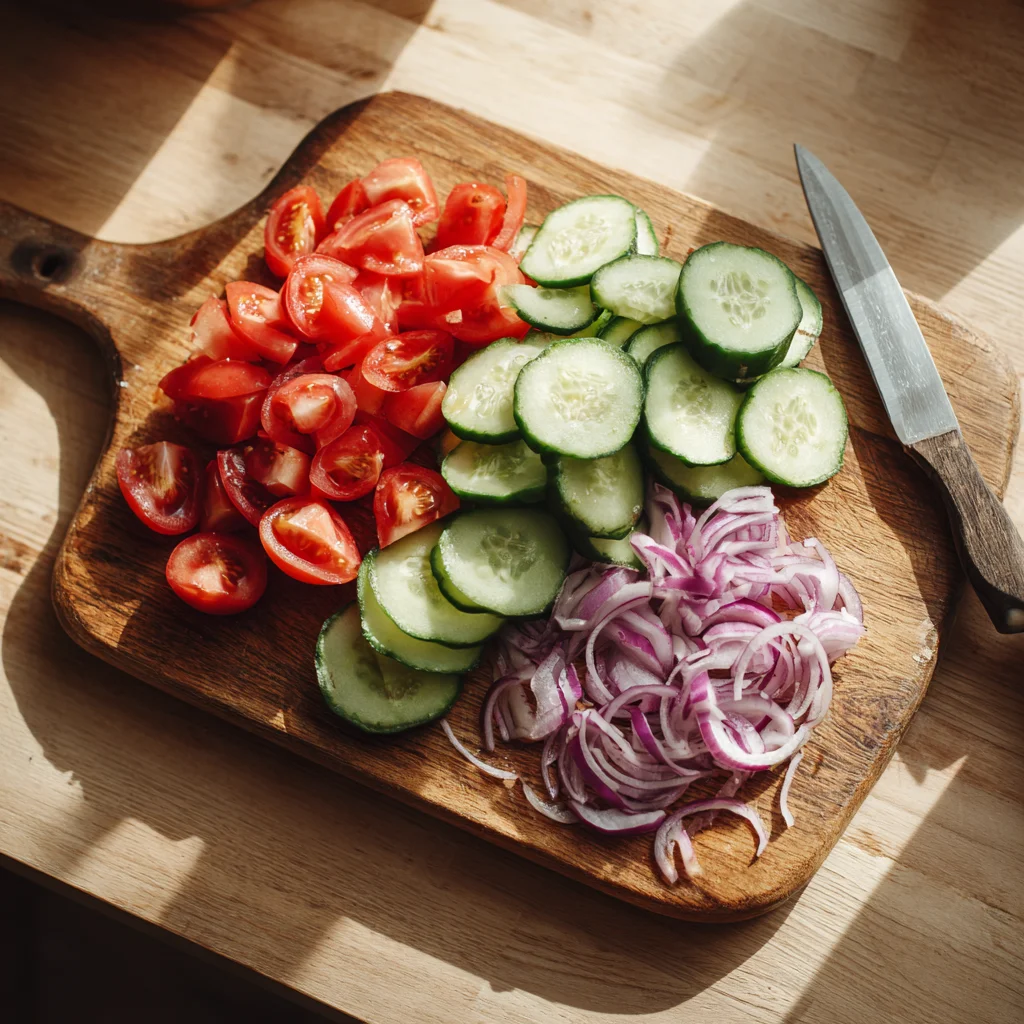 Ingredients Marinated Cucumbers Onions Tomatoes Recipe