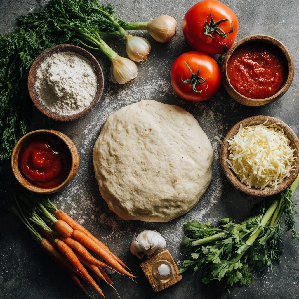 ingredients used in Whole Wheat Pizza Recipe