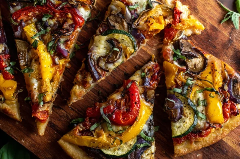 Roasted Vegetable Whole Wheat Pizza Recipe