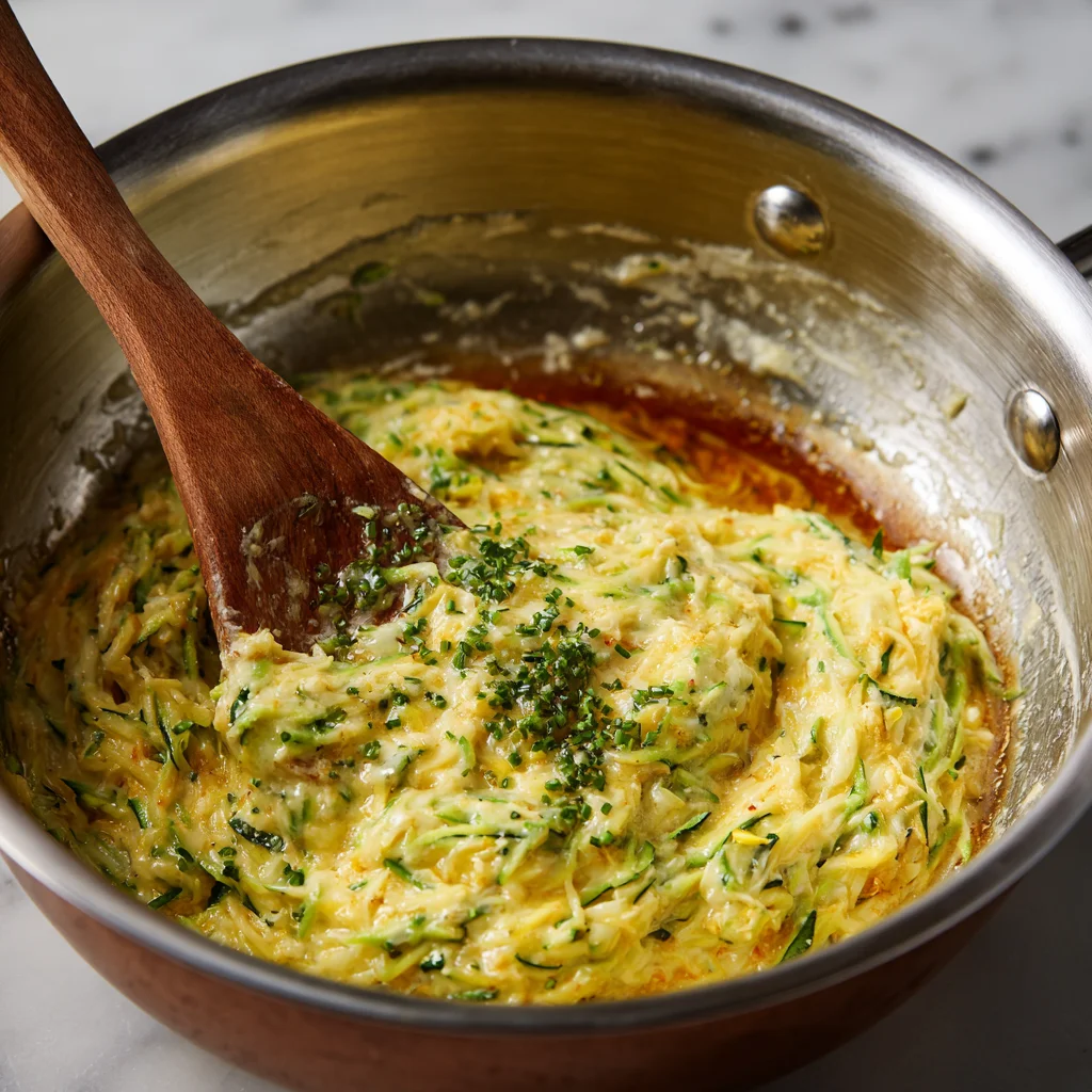 zucchini and gently squeeze out excess moisture