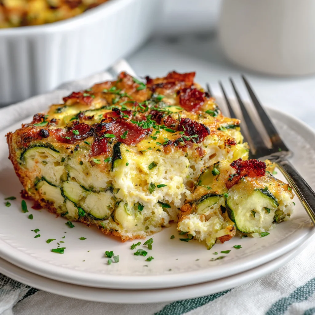 Zucchini Egg Bake Breakfast final serving