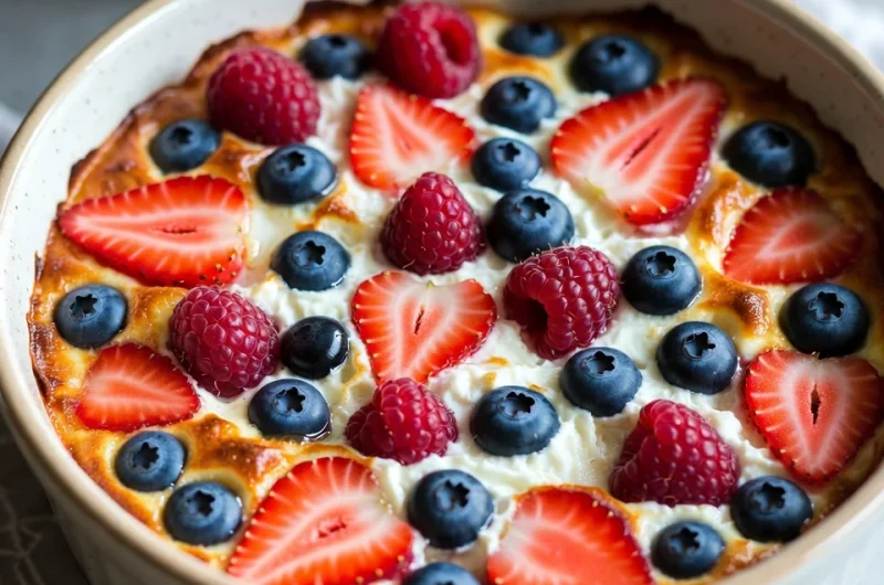 Greek Yogurt Honey Fruit Bake Recipe