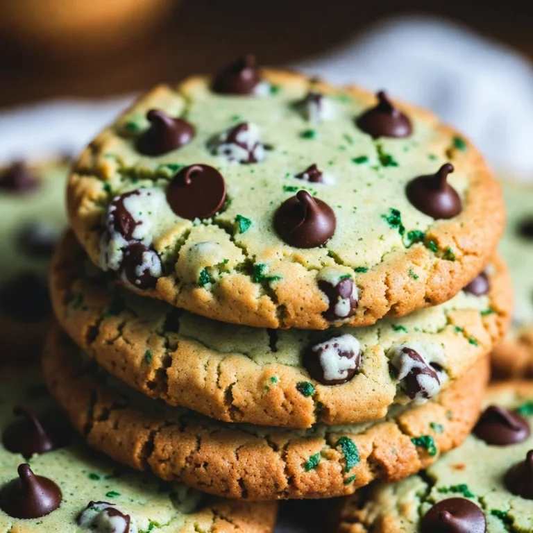 Mint chocolate chip cookies