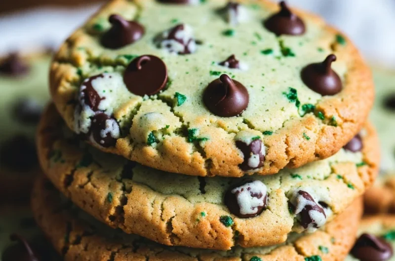 Mint chocolate chip cookies